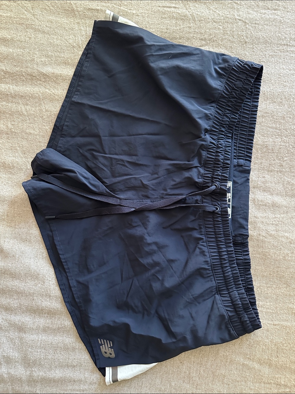 New Balance Dry Navy Athletic Running Shorts with Drawstring